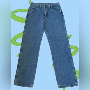 Wrangler five star premium jeans men's 31 x 32 regular fit straight blue denim